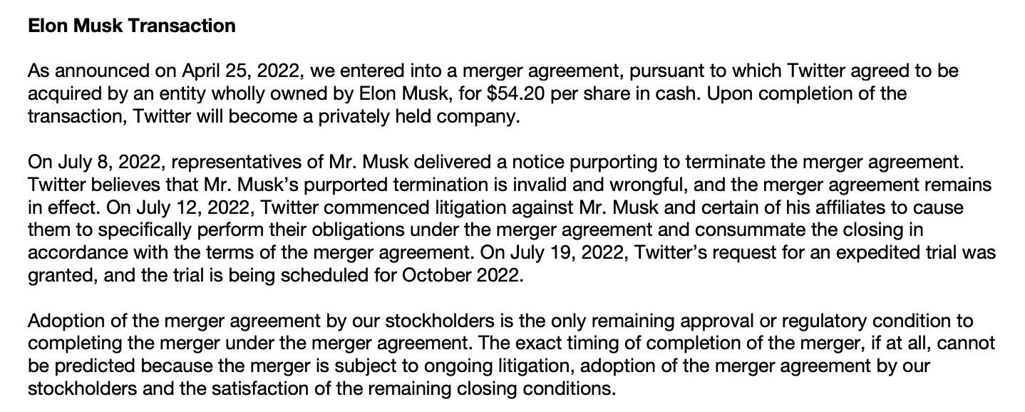 推特Q2财报：公司业绩下滑 马斯克难辞其咎 将强制他完成收购