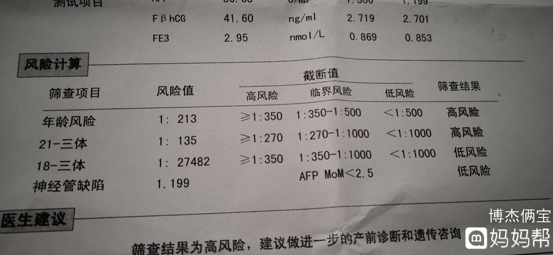 高龄产妇唐筛不过原因(高龄产妇中期唐筛会不会过)