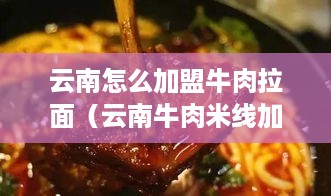 云南怎么加盟牛肉拉面（云南牛肉米线加盟）