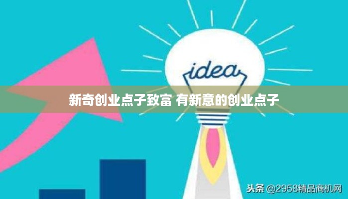 新奇创业点子致富 有新意的创业点子