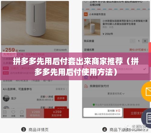 拼多多先用后付套出来商家推荐（拼多多先用后付使用方法）