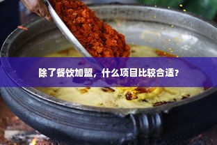 除了餐饮加盟，什么项目比较合适？