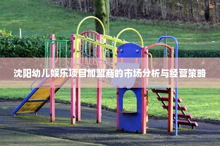 沈阳幼儿娱乐项目加盟商的市场分析与经营策略