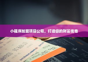 小程序加盟项目公司，打造你的财富传奇