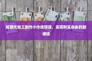 加盟代加工制作小作坊项目，实现财富自由的新途径