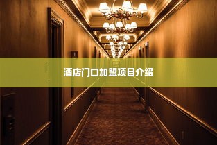 酒店门口加盟项目介绍