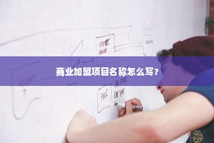 商业加盟项目名称怎么写？