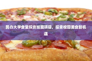 民办大学食堂投资加盟项目，探索校园美食新机遇