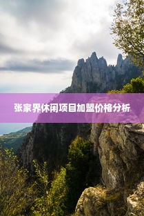 张家界休闲项目加盟价格分析