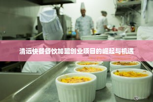 清远快餐餐饮加盟创业项目的崛起与机遇