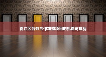 锦江区劳务合作加盟项目的机遇与挑战