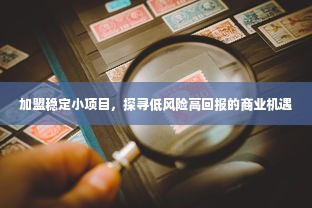 加盟稳定小项目，探寻低风险高回报的商业机遇